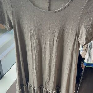 Olive Green Tunic Style Women's Top